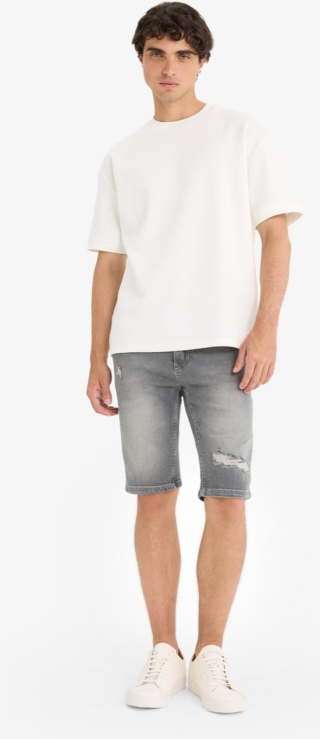 DeFacto Slim Fit Dar Kesim Jean Bermuda Şort F4692AX25SM görsel 2