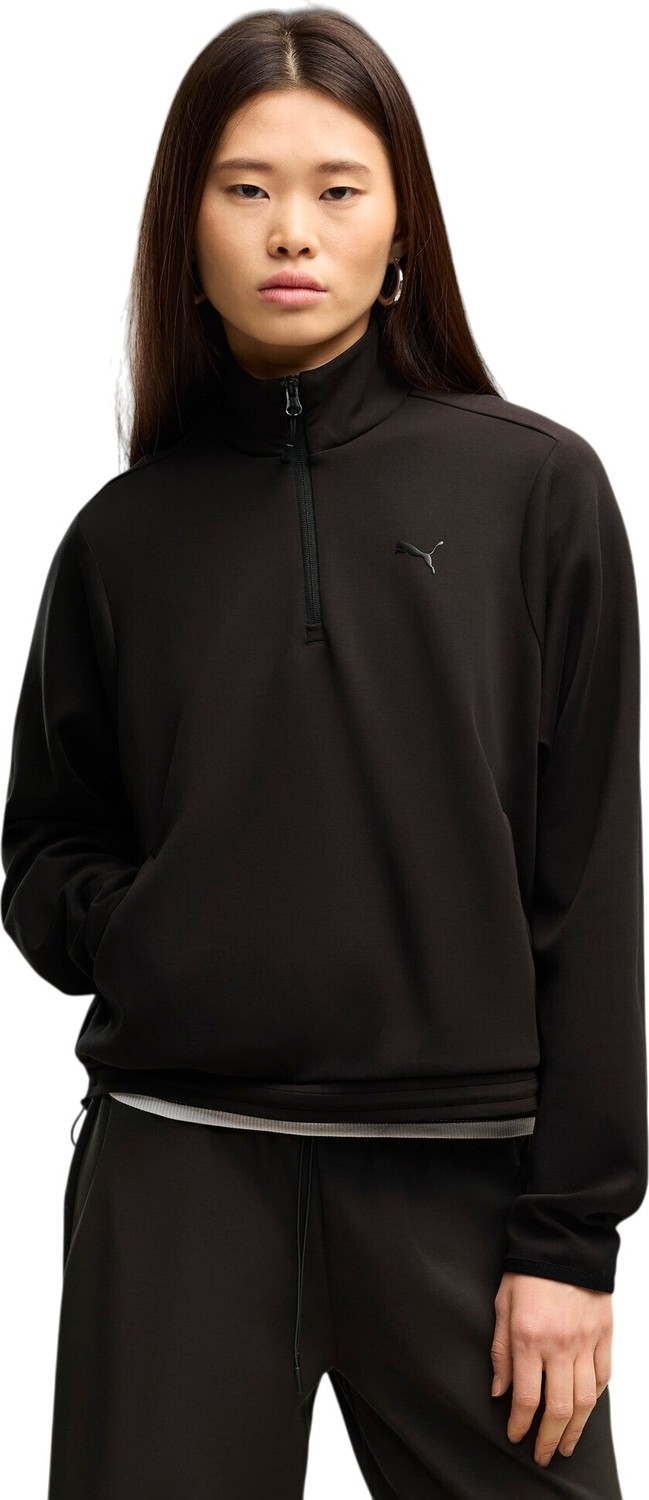 Pumatech Sense Half-Zip Siyah Kadın Sweatshirt