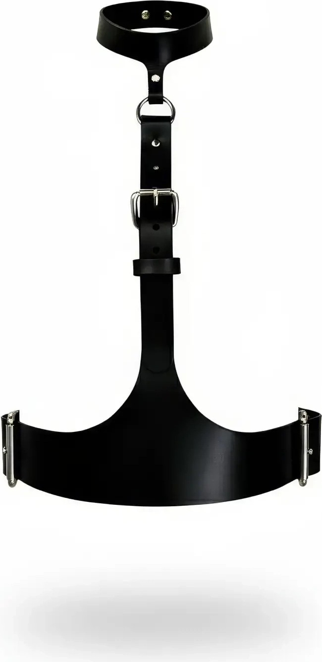 Beruflic Siyah Kadın Kemer Deri Boyun Detaylı Vücut Aksesuarı - APFT1297