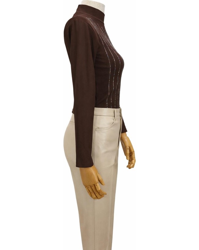 JOOQSTORE Taşlı Balıkçı Yaka Body görsel 4