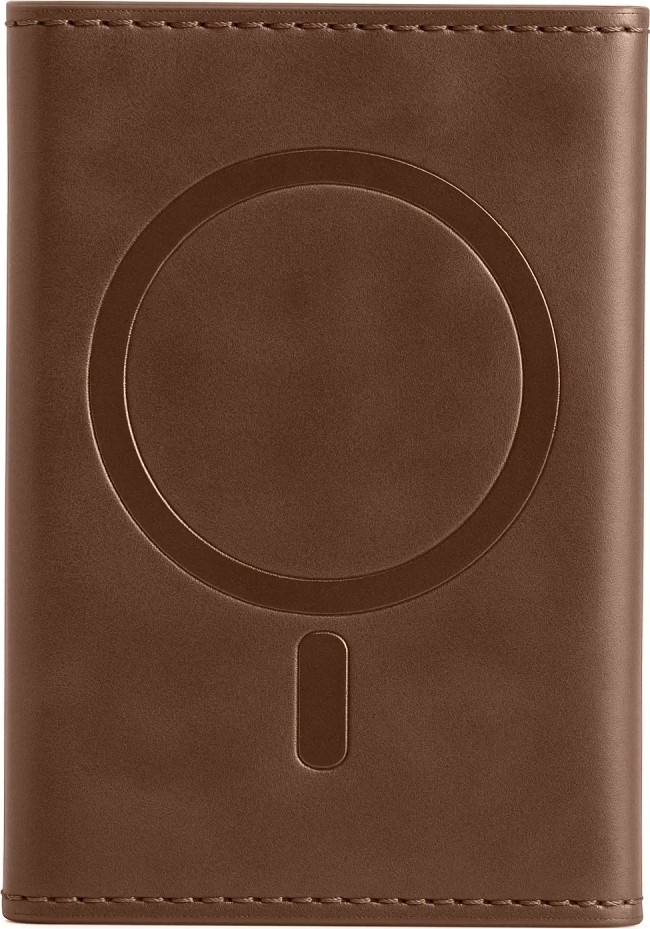 TeknoKapsül Tema Magsafe Deri Kartlık - Taba