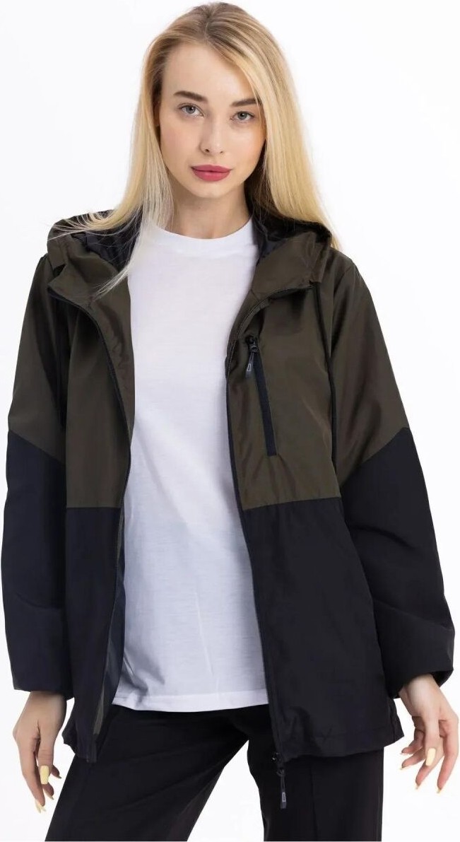 D1fference İçi Astarlı Su ve Rüzgar Geçirmez Cepli Kadın Yağmurluk görsel 2