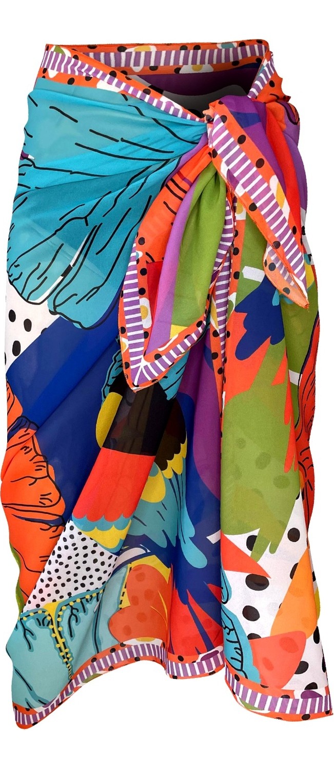 Bolder Shelly Şifon Santorini Pareo (150*100 Cm) görsel 2