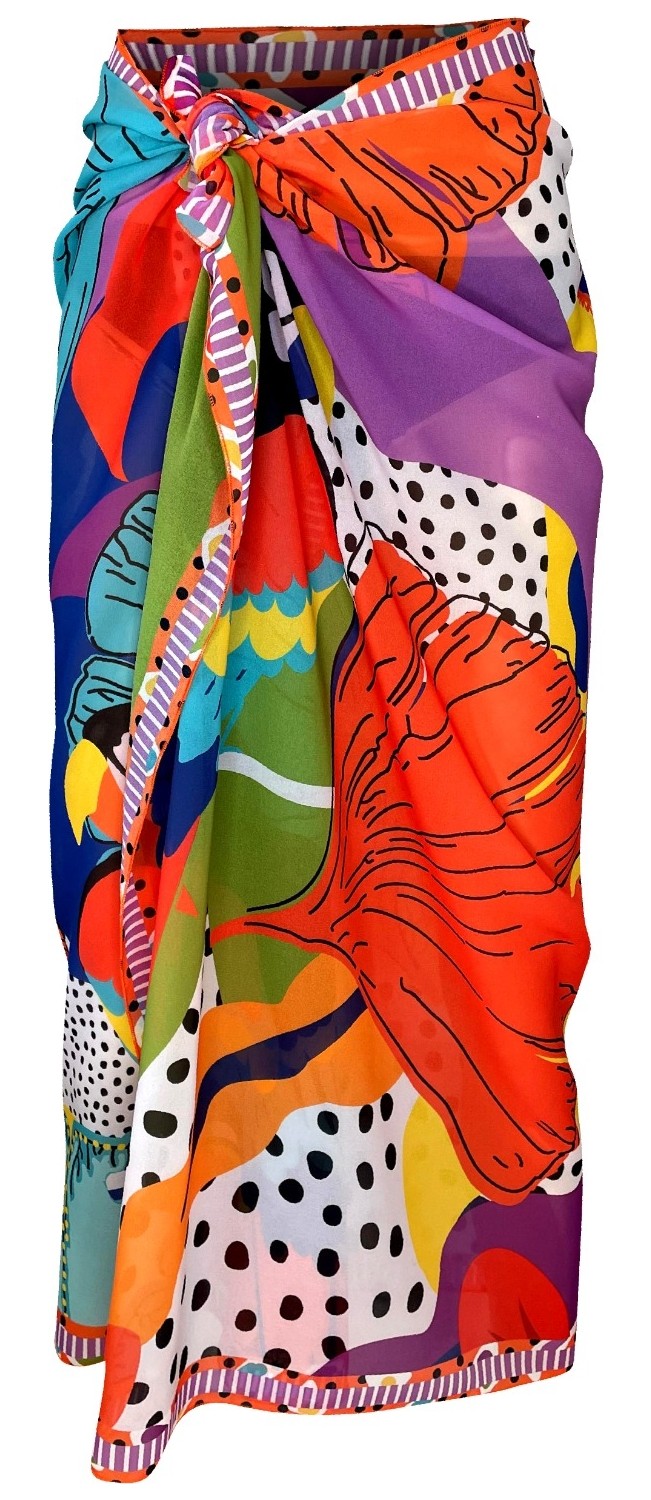 Bolder Shelly Şifon Santorini Pareo (150*100 Cm) görsel 4