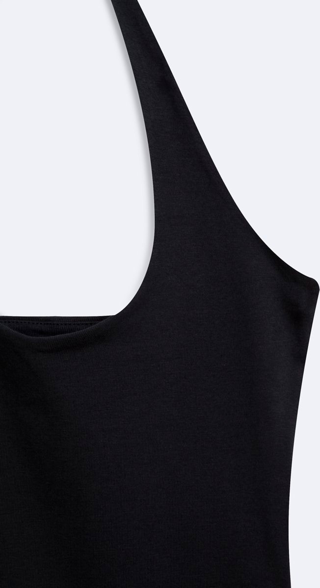 LTB Halter Yaka Crop Siyah Atlet görsel 3