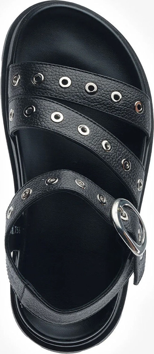 Greyder Kadın Siyah Hakiki Deri Sandalet 5Y2CS34470 görsel 4