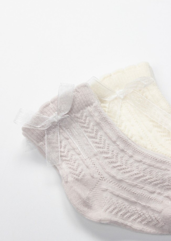 Akıllı Bayi Fiyonklu Penye Soket Çorap 2li 10149 Taş görsel 3