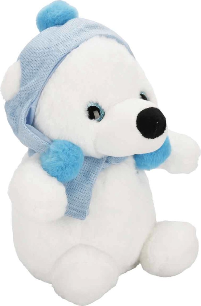 Dorasan Şapkalı ve Atkılı Peluş Kutup Ayısı 30 cm S00004773 görsel 2
