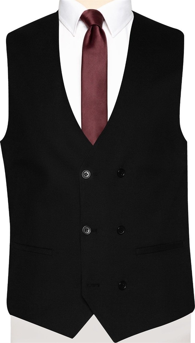 Süvari Slim Fit Siyah Yelekli Düz Takım Elbise 46 Beden Erkek İçin Modern Tasarım görsel 3