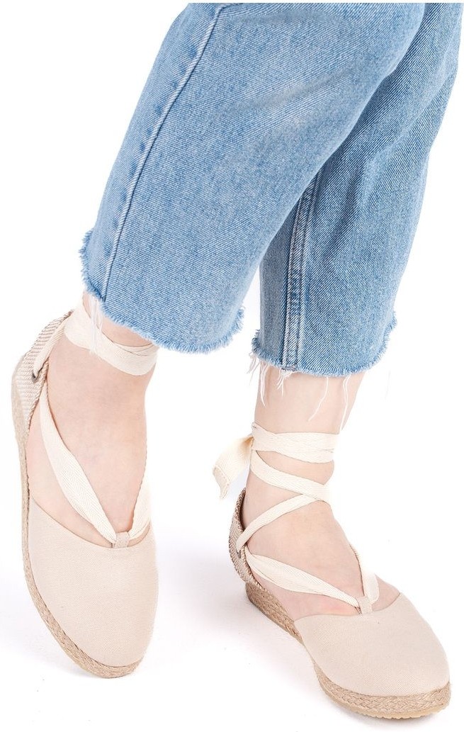 Star Tombis Gerçek Elişi Ipli Düz Topuk Keten Espadril Handmade görsel 2