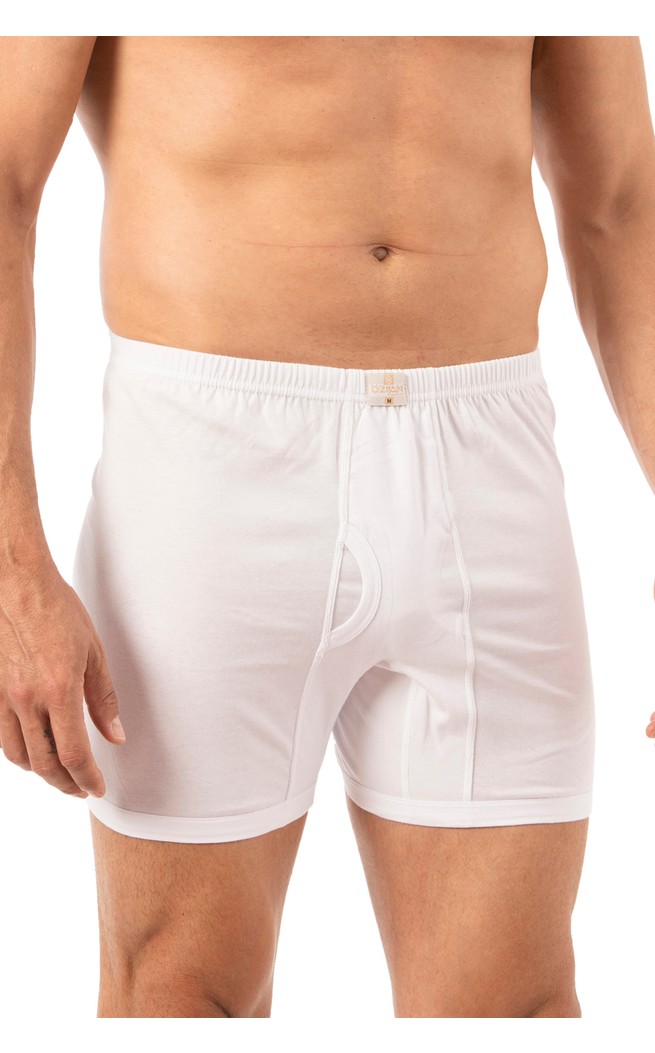 Özkan Underwear Özkan 0043 6'lı Paket Erkek %100 Pamuklu Penye Süprem Kumaş Esnek Rahat Torbalı Paçalı Don Boxer Külot görsel 2