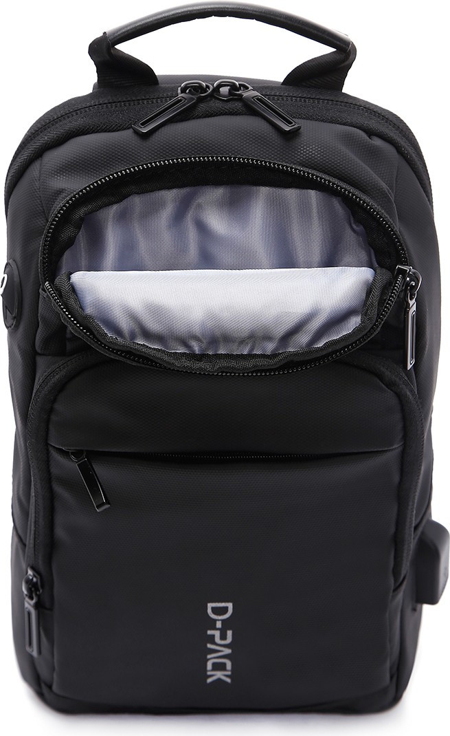 Derimod D-Pack Teknolojik Kumaş Erkek Çapraz Çanta Siyah 23SBD30006F Ergonomik Tasarım Özellikleriyle görsel 6