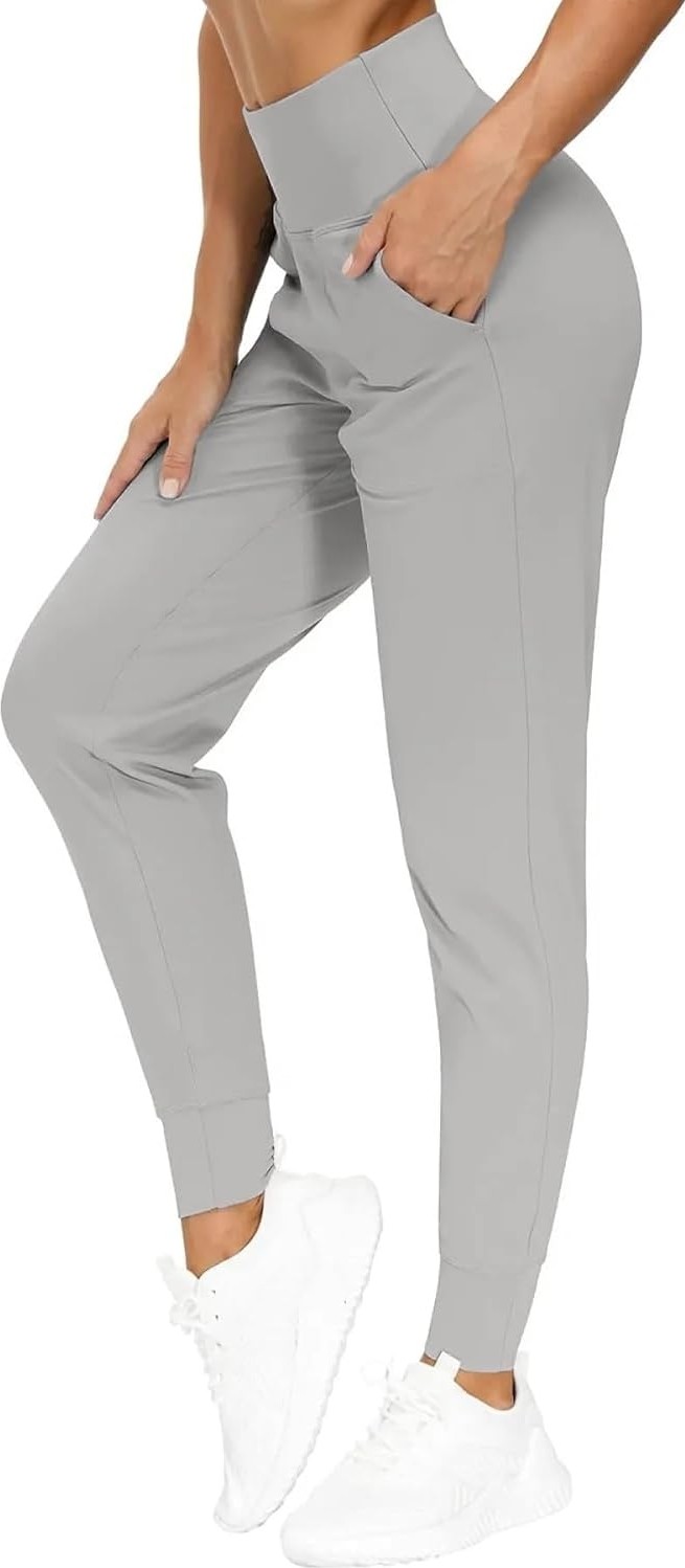 Storekadın Yüksek Bel Yoga Koşu Egzersiz Joggers Hafif Eşofman Altı görsel 5