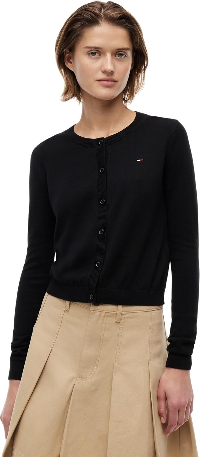 Happy Trend Tommy Jeans Tjw Essentıal Crew Neck Cardıgan Kazak Kadın