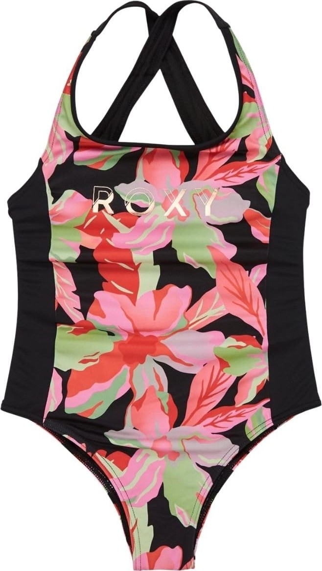 Die Grup Roxy Active Rg One Piece Kız Çocuk Mayo, 10, ERGX103207, Anthracıte The Moves Floral, Kız Çocuklar