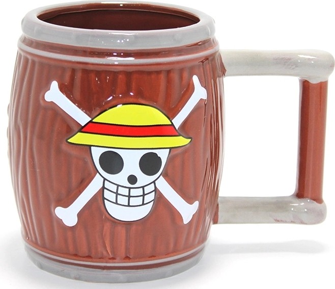 TeknoKapsül One Piece Hasır Şapka Korsanları 3D Fıçı Tasarımlı Kupa Bardak ALK4552