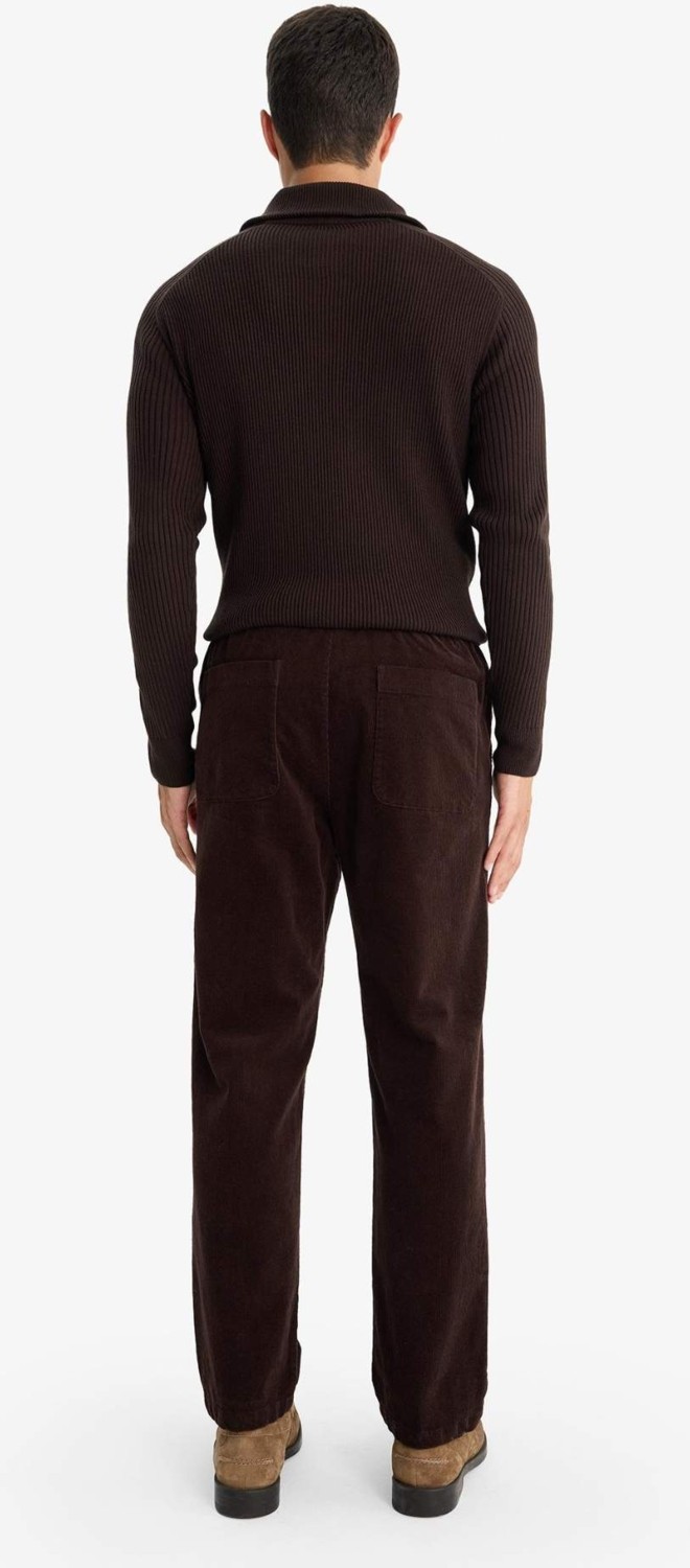 DeFacto Relax Fit Düz Paça Kadife Pantolon E8177AX25AU görsel 5
