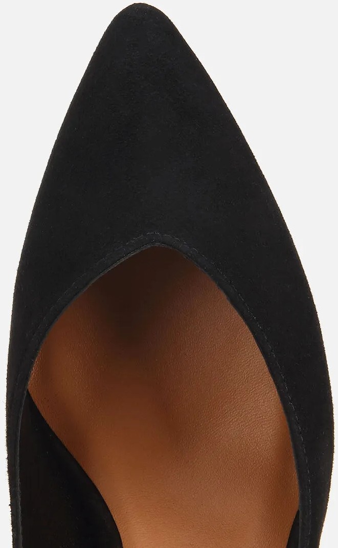 Hotiç Kadın Süet Deri Siyah Kısa Topuklu Stiletto görsel 5