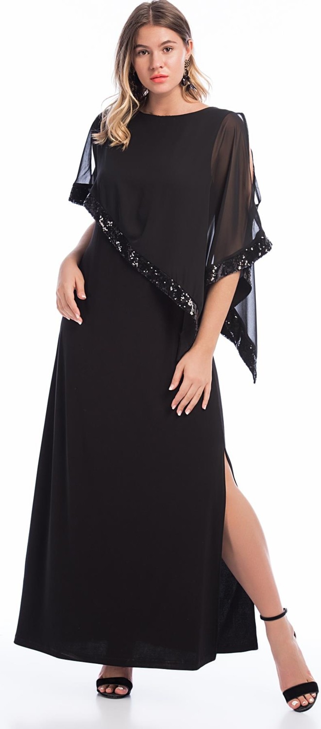 Şans Kadın Bordo Payet İşli Abiye Elbise 65N14379