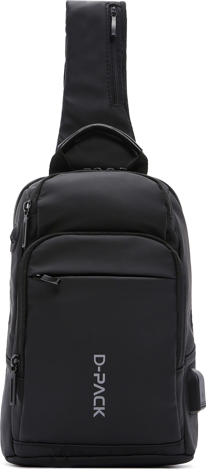 Derimod D-Pack Teknolojik Kumaş Erkek Çapraz Çanta Siyah 23SBD30006F Ergonomik Tasarım Özellikleriyle
