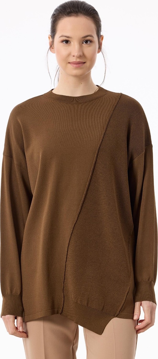 Belirtilmemiş 21872 Örgü Detaylı Rayon Kazak