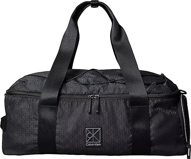 Calvin Klein Erkek Logo Baskılı Fermuar Bölmeli Geniş Iç Hacimli Siyah Seyahat Çantası LV04D3385G-UB1