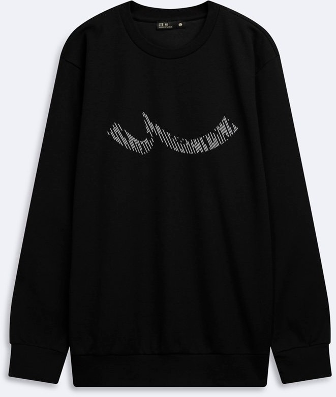 LTB Regular Fit Sign Baskılı Bisiklet Yaka Siyah Sweatshırt görsel 3