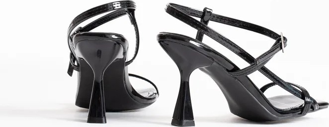 Fantastik Store Kadın Siyah Rugan Topuklu Sandalet TR02MY01A görsel 6