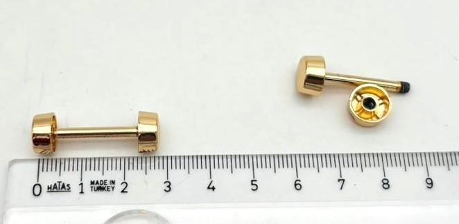 Angel Çanta Aksesuar 3 cm Vidalı Böce Light Golden Renk (Halter) 2 Adet görsel 4