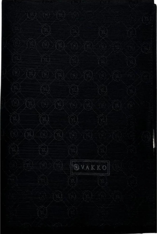 Vakko Pamuk Ipek Monogram Şal 40752-Kahve