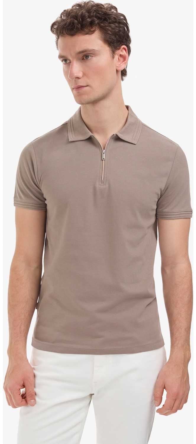 Pierre Cardin Erkek Siyah Slim Fit %100 Pamuk Kıvrılmaz Polo Yaka Basic Tişört 50325311-VR046 görsel 3