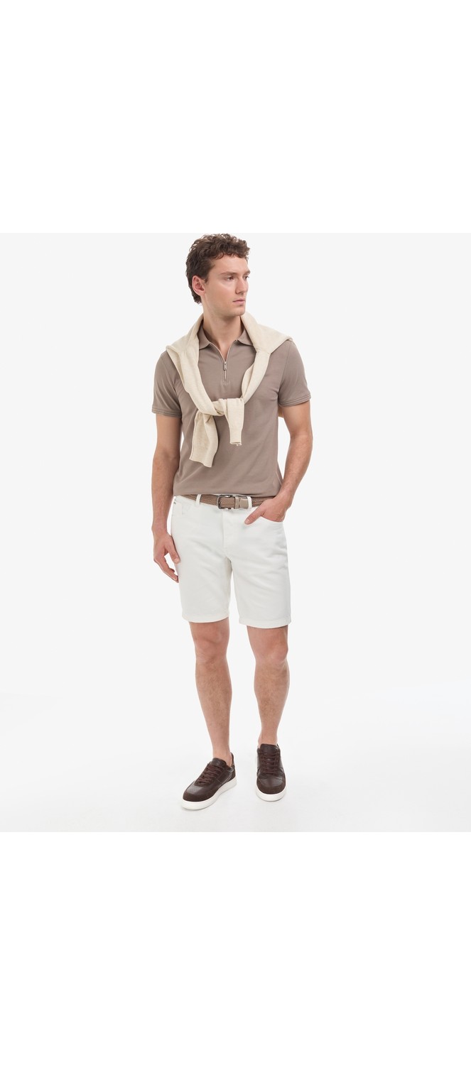 Pierre Cardin Erkek Siyah Slim Fit %100 Pamuk Kıvrılmaz Polo Yaka Basic Tişört 50325311-VR046 görsel 4