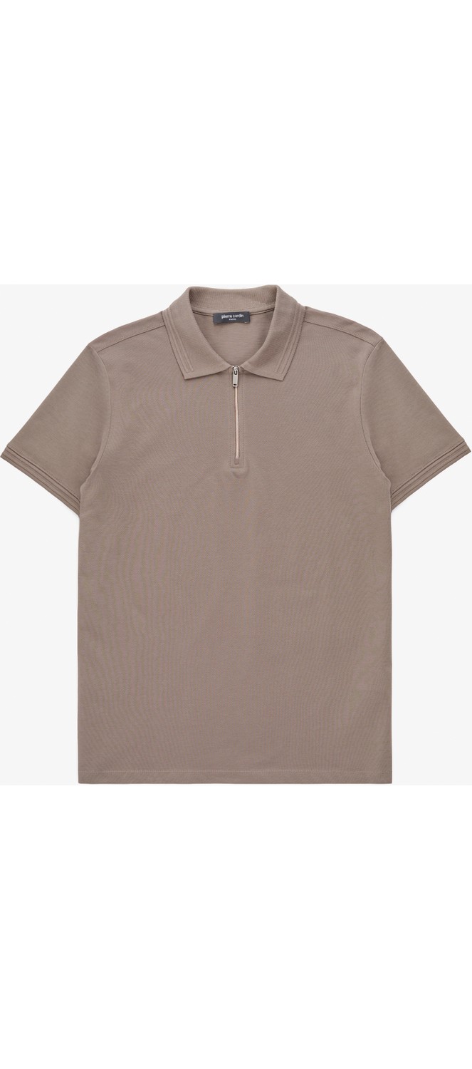Pierre Cardin Erkek Siyah Slim Fit %100 Pamuk Kıvrılmaz Polo Yaka Basic Tişört 50325311-VR046 görsel 6