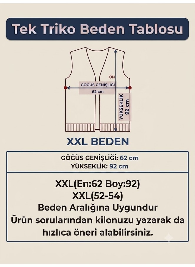 Tiritek Triko Siyah Desenli Triko Çift Renk Genç Anne Yeleği / Siyah Vizon görsel 5