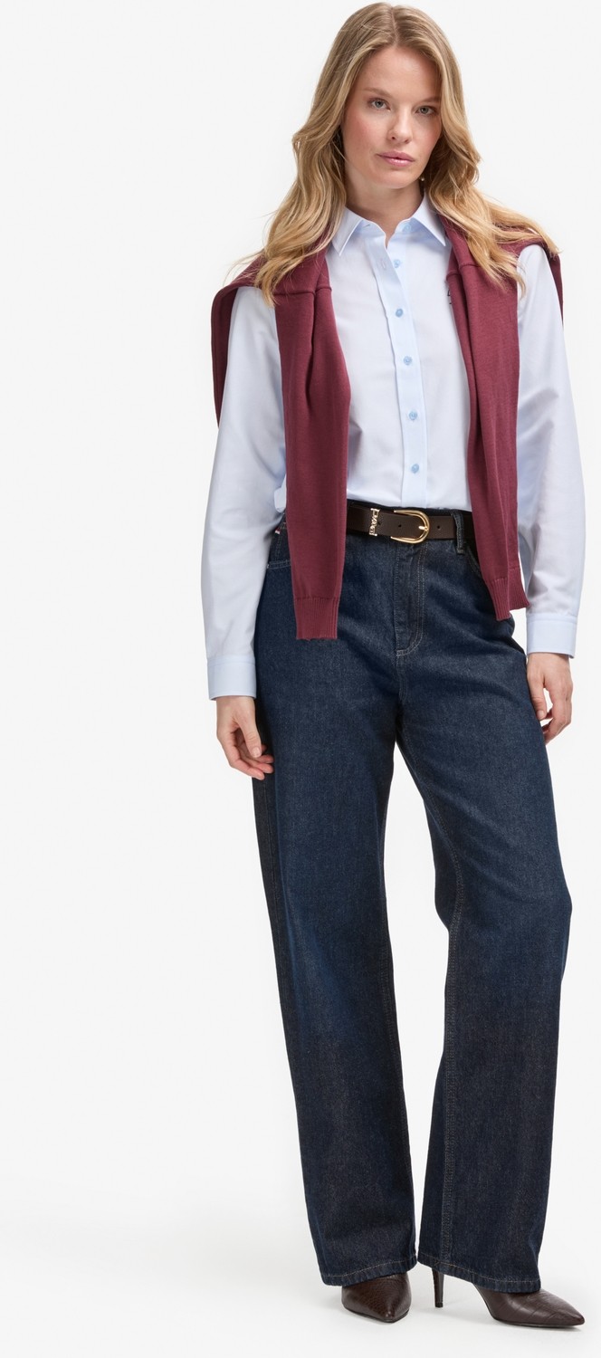 U.S. Polo Assn. Kadın Açık Mavi Uzun Kollu Basic Gömlek 50324791-VR003 görsel 4