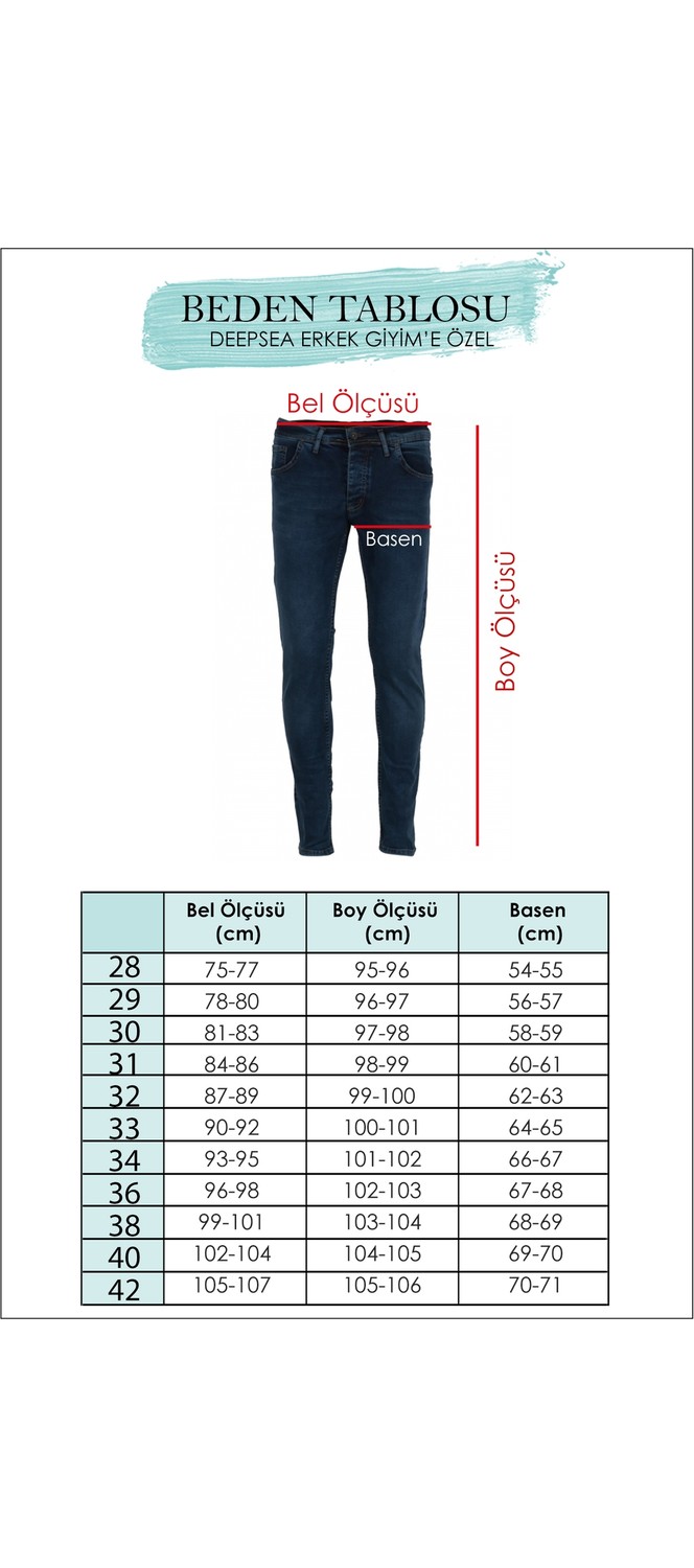 Deepsea Erkek Slim Fit Dar Kesim Likralı Lacivert Kot Pantolon, Dar Paça Ince Esnek Jean 2608306 görsel 5