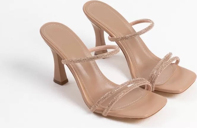 Fantastik Store Nude Taşlı Ince Bantlı Kadın Topuklu Terlik BY20MY01D görsel 6