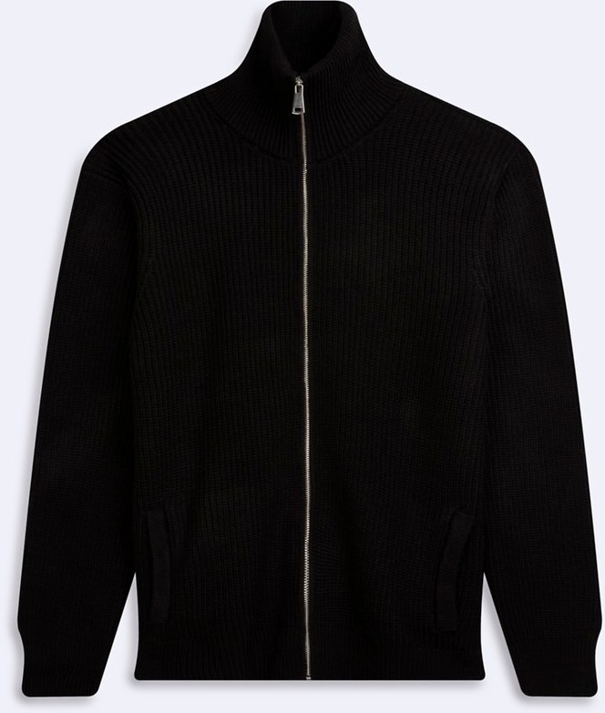 LTB Regular Fit Dik Yaka Triko Siyah Hırka görsel 3