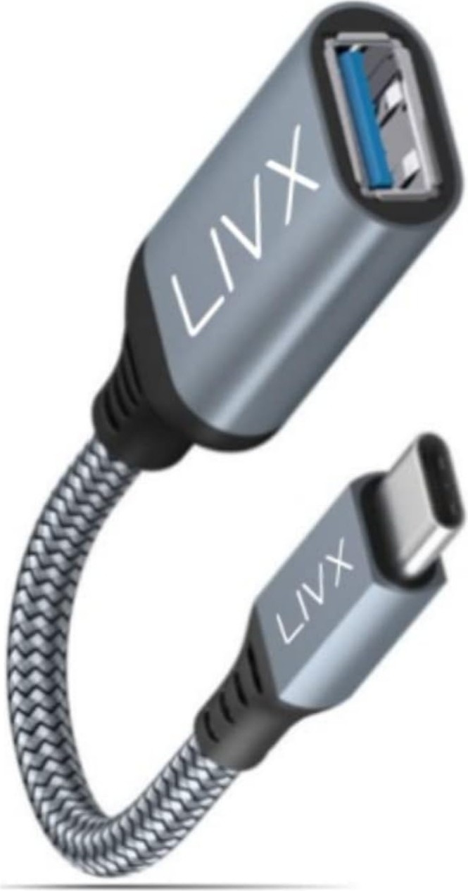Die Grup Livx USB 3.0 To Type-C Çevirici Dönüştürücü 60W Hızlı Şarj Desteği 15 cm Kablolu Otg Adaptör Samsung Huawei Xiaomi Macbook ile Uyumlu Gri Ottca-01