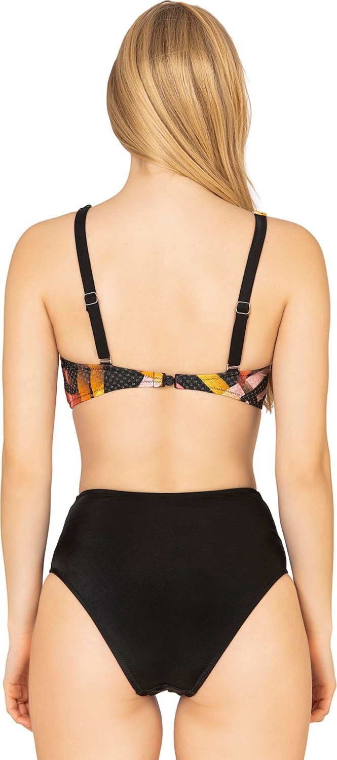 Endeep Kadın Çapraz Detaylı Toparlayıcı Yüksek Bel Bikini Takımı görsel 2