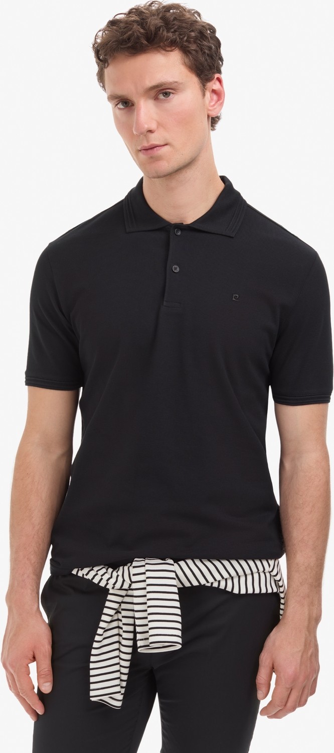 Pierre Cardin Erkek Koyu Mavi Regular Fit %100 Pamuk Kıvrılmaz Düğmeli Polo Yaka Basic Tişört 50325312-VR032