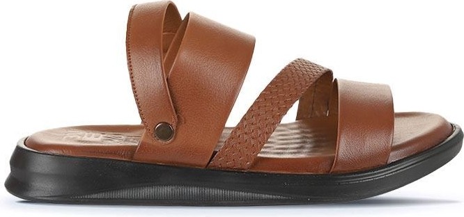 Bueno Shoes Taba Deri Erkek Sandalet 25MS2236