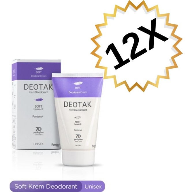 Deotak 12 Adet Deotak Krem Deodorant Soft 35 ml
