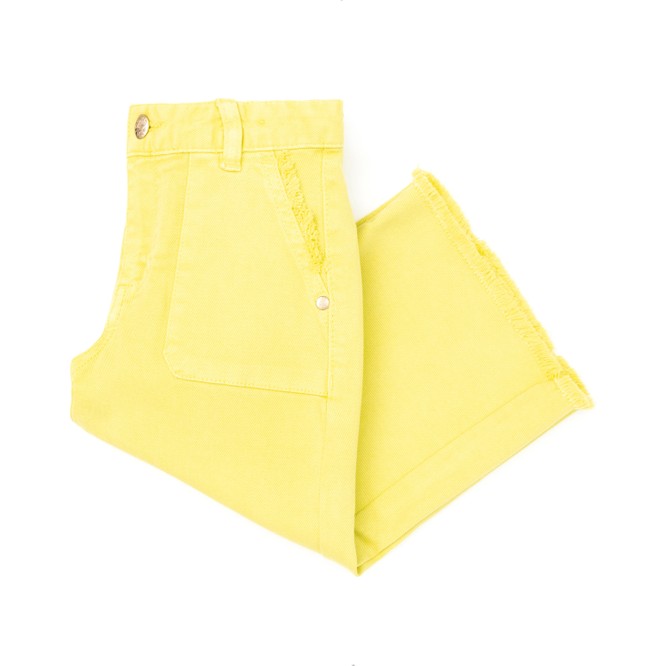 U.S. Polo Assn. Kız Çocuk Neon Sarı Kanvas Pantolon 50264079-VR168