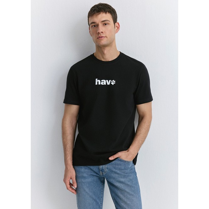 Mavi Hav Baskılı Siyah Tişört 0612759-900