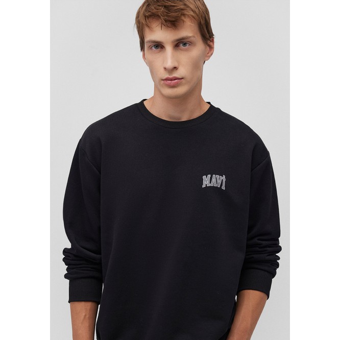 Mavi Mavi Logo Baskılı Siyah Sweatshirt 0611716-900