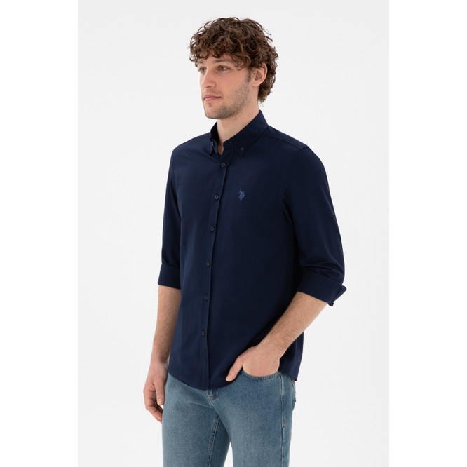 U.S. Polo Assn. Erkek Lacivert Gömlek Basic 50306338-VR033