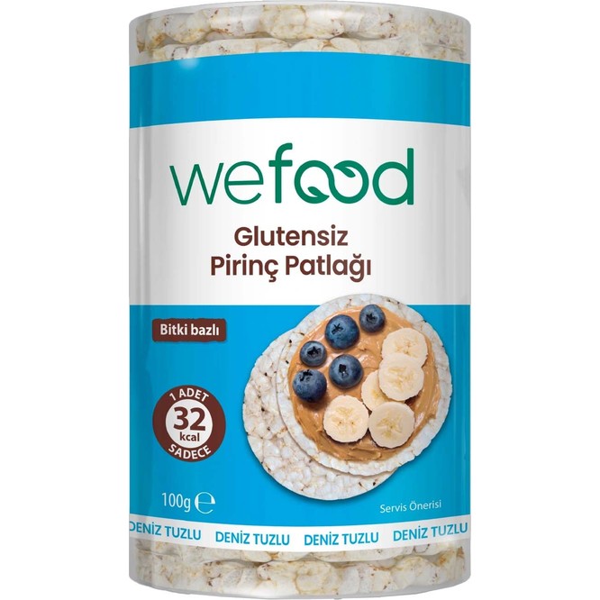 Wefood Doğal Pirinç Patlağı 100 g – Katkısız, Glutensiz, Düşük Kalorili ve Bitki Bazlı Sağlıklı Atıştırmalık