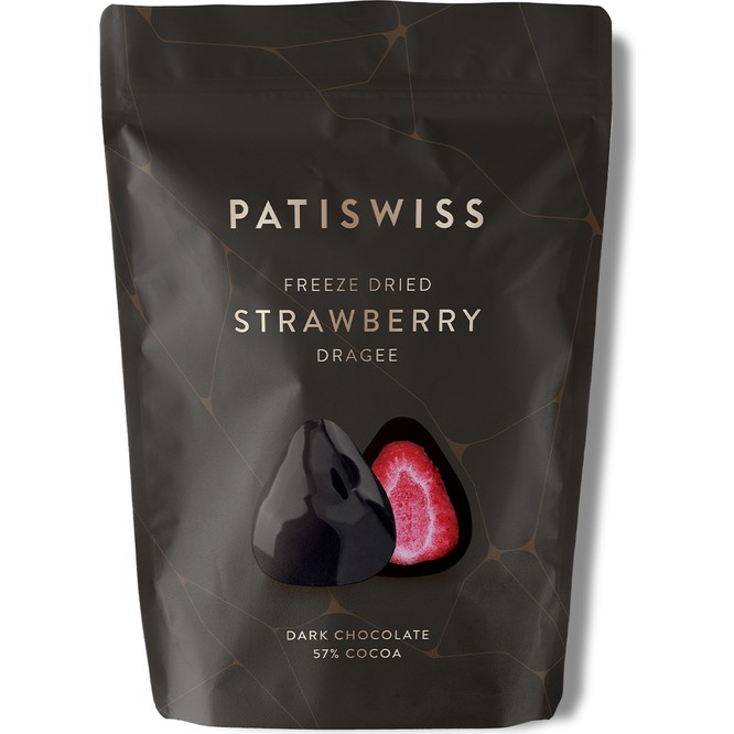 Patiswiss Bitter Çikolatalı Çilek Draje 80g