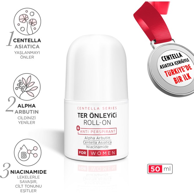 Özden Özdoğan Kadın Roll-On Beyazlatıcı Etkili Ter Önleyici Antiperspirant 50 ml Pudrasız